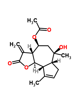 (3Ar)-3a,4,5,6,6aβ,7,9aβ,9bα-octahydro-4b-acetoxy-6,9-dimethyl -6b-hydroxy-3-methyleneazuleno[4,5-b]furan-2(3h)-one Structure,20482-33-1Structure