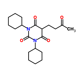 1,3-Dicyclohexyl -5-(3-oxobutyl )barbituric acid Structure,20527-61-1Structure