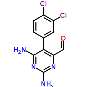 4-Pyrimidinecarboxaldehyde,2,6-diamino-5-(3,4-dichlorophenyl)- Structure,20535-54-0Structure