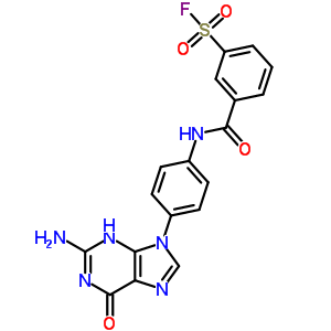 3-[[4-(2-Amino-6-oxo-3h-purin-9-yl)phenyl]carbamoyl]benzenesulfonyl fluoride Structure,20566-73-8Structure