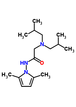 2-(Diisobutylamino)-n-(2,5-dimethyl-1h-pyrrol-1-yl)acetamide Structure,20675-52-9Structure