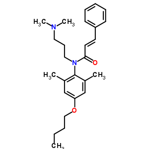 N-[3-(dimethylamino)propyl ]-n-[4-butoxy-2,6-dimethylphenyl ]-3-phenylpropenamide Structure,20682-48-8Structure