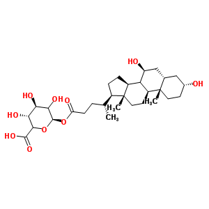 1-O-(3,7-dihydroxy-24-oxocholan-24-yl)hexopyranuronic acid Structure,208038-28-2Structure