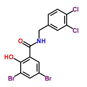 3,5-Dibromo-n-[(3,4-dichlorophenyl)methyl]-2-hydroxy-benzamide Structure,20907-55-5Structure