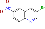 3-Bromo-8-methyl-6-nitroquinoline Structure,210708-22-8Structure