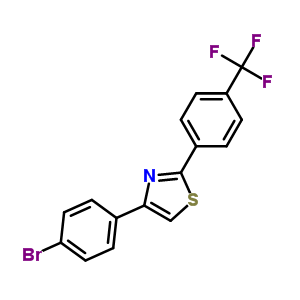 Thiazole, 4-(4-bromophenyl)-2-[4-(trifluoromethyl)phenyl]- Structure,211032-07-4Structure