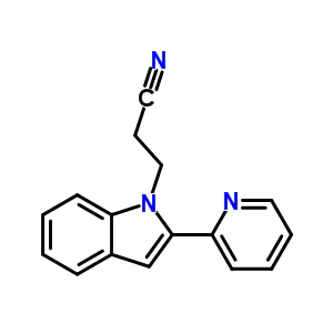 1H-indole-1-propanenitrile,2-(2-pyridinyl)- Structure,21190-97-6Structure