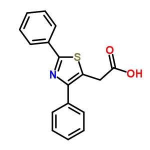 2-(2,4-Diphenyl-1,3-thiazol-5-yl)acetic acid Structure,21256-15-5Structure