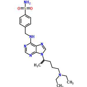 4-[[[9-(5-Diethylaminopentan-2-yl)purin-6-yl]amino]methyl]benzenesulfonamide Structure,21267-92-5Structure