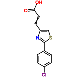 4-Thiazoleacrylic acid, 2-(p-chlorophenyl)- Structure,21278-79-5Structure