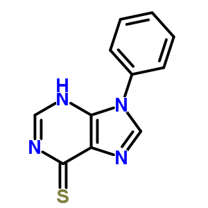 6H-purine-6-thione,1,9-dihydro-9-phenyl- Structure,21314-09-0Structure