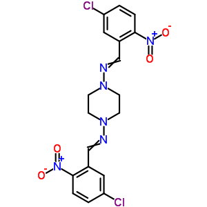 1-(5-Chloro-2-nitro-phenyl)-n-[4-[(5-chloro-2-nitro-phenyl)methylideneamino]piperazin-1-yl]methanimine Structure,21323-07-9Structure