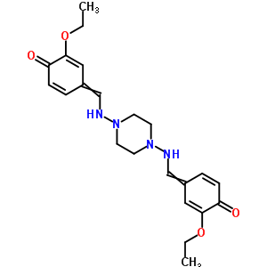 2-乙氧基-4-[[[4-[(3-乙氧基-4-氧代-1-環(huán)己二烯-2,5-基)甲基氨基]哌嗪-1-基]氨基]亞甲基]-2,5-環(huán)己二烯-1-酮結(jié)構(gòu)式_21323-30-8結(jié)構(gòu)式