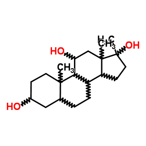 10,13,17-Trimethyl-1,2,3,4,5,6,7,8,9,11,12,14,15,16-tetradecahydrocyclopenta[a]phenanthrene-3,11,17-triol Structure,2136-21-2Structure