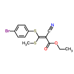 Ethyl 3-(4-bromophenylthio)-2-cyano-3-(methylthio)acrylate Structure,214330-98-0Structure