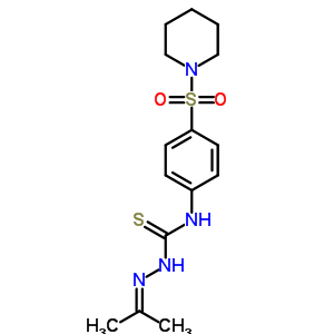 Hydrazinecarbothioamide,2-(1-methylethylidene)-n-[4-(1-piperidinylsulfonyl)phenyl]- Structure,21436-75-9Structure