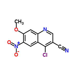 4-Chloro-7-methoxy-6-nitro-quinoline-3-carbonitrile Structure,214470-33-4Structure