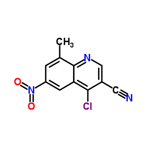 4-Chloro-8-methyl-6-nitro-3-quinolinecarbonitrile Structure,214476-14-9Structure