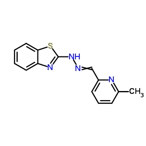 2-Pyridinecarboxaldehyde,6-methyl-, 2-(2-benzothiazolyl)hydrazone Structure,21522-87-2Structure