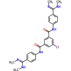 5-Chloro-n,n-bis[4-(n,n-dimethylcarbamimidoyl)phenyl]benzene-1,3-dicarboxamide Structure,21696-31-1Structure