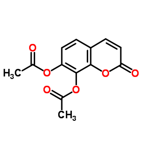 2H-1-benzopyran-2-one,7,8-bis(acetyloxy)- Structure,21784-71-4Structure