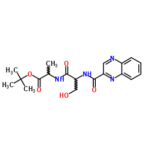 Tert-butyl 2-[[3-hydroxy-2-(quinoxaline-2-carbonylamino)propanoyl]amino]propanoate Structure,21804-49-9Structure