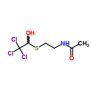 Acetamide,n-[2-[(2,2,2-trichloro-1-hydroxyethyl)thio]ethyl]- Structure,21946-69-0Structure