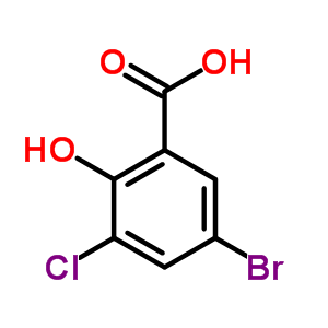 Benzoic acid,5-bromo-3-chloro-2-hydroxy- Structure,2200-85-3Structure