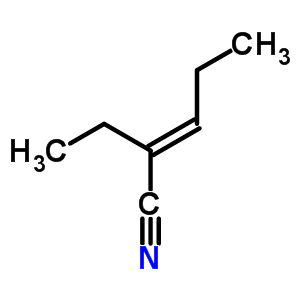 2-Pentenenitrile,2-ethyl-, (2e)- Structure,22031-59-0Structure