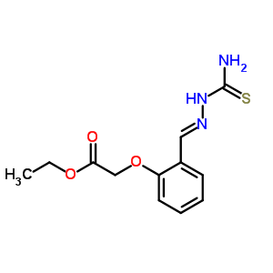 Acetic acid,2-[2-[[2-(aminothioxomethyl)hydrazinylidene]methyl]phenoxy]-, ethyl ester Structure,22043-10-3Structure