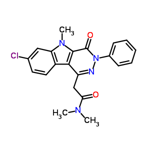 2-(7-Chloro-5-methyl-4-oxo-3-phenyl-4,5-dihydro-3h-pyridazino[4,5-b]indol-1-yl)-n,n-dimethylacetamide Structure,220448-02-2Structure