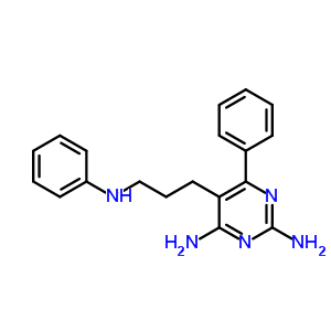 2,4-Pyrimidinediamine,6-phenyl-5-[3-(phenylamino)propyl]- Structure,2211-01-0Structure