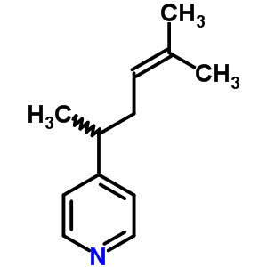 Pyridine,4-(1,4-dimethyl-3-penten-1-yl)- Structure,22253-28-7Structure