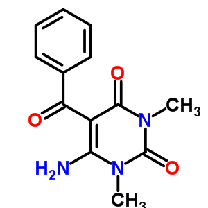 6-Amino-5-benzoyl-1,3-dimethyl-pyrimidine-2,4-dione Structure,22283-10-9Structure