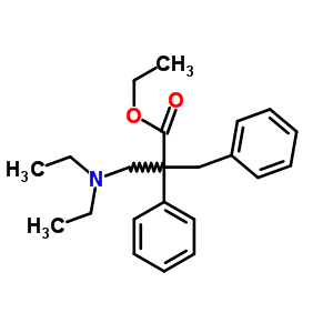 Benzenepropanoic acid, a-[(diethylamino)methyl]-a-phenyl-, ethyl ester Structure,22319-46-6Structure