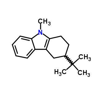 1H-carbazole,3-(1,1-dimethylethyl)-2,3,4,9-tetrahydro-9-methyl- Structure,22401-72-5Structure