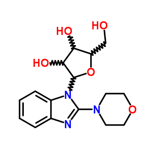 1H-benzimidazole,2-(4-morpholinyl)-1-b-d-ribofuranosyl- Structure,22416-78-0Structure