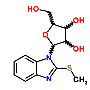 1H-benzimidazole,2-(methylthio)-1-b-d-ribofuranosyl- Structure,22424-28-8Structure