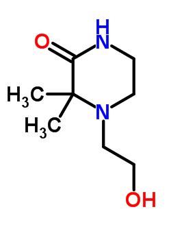 Piperazinone, 4-(2-hydroxyethyl)-3,3-dimethyl-(8ci,9ci) Structure,22492-72-4Structure