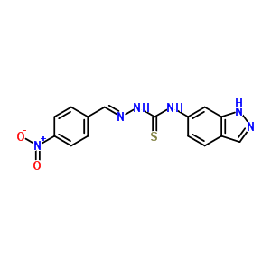 Hydrazinecarbothioamide,n-1h-indazol-6-yl-2-[(4-nitrophenyl)methylene]- Structure,22497-49-0Structure