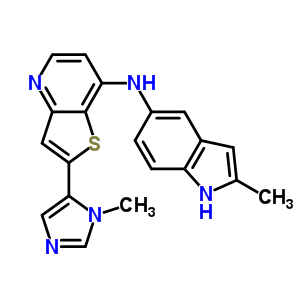 2-(3-Methyl-3h-imidazol-4-yl)-thieno3,2-bpyridin-7-yl-(2-methyl-1h-indol-5-yl)-amine Structure,225382-63-8Structure