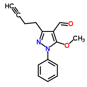 3-(But-3-ynyl)-5-methoxy-1-phenyl-1h-pyrazole-4-carbaldehyde Structure,226070-80-0Structure