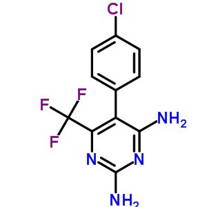 5-(4-Chloro-phenyl)-6-trifluoromethyl-pyrimidine-2,4-diamine Structure,2263-96-9Structure