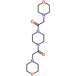 2-嗎啉-4-基-1-[4-(2-嗎啉-4-基乙?；?哌嗪-1-基]乙酮結(jié)構(gòu)式_22764-36-9結(jié)構(gòu)式