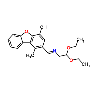 Ethanamine,n-[(1,4-dimethyl-2-dibenzofuranyl)methylene]-2,2-diethoxy- Structure,23018-20-4Structure