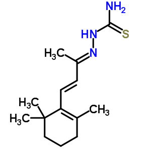 Hydrazinecarbothioamide,2-[1-methyl-3-(2,6,6-trimethyl-1-cyclohexen-1-yl)-2-propen-1-ylidene]- Structure,2302-90-1Structure