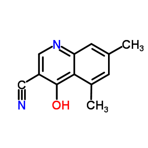 4-Hydroxy-5,7-dimethyl-3-quinolinecarbonitrile Structure,2305-67-1Structure