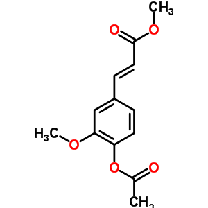 2-Propenoic acid, 3-[4-(acetyloxy)-3-methoxyphenyl]-, methyl ester Structure,2309-08-2Structure