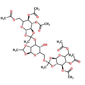 O-3,4,6-三-O-乙?；?-D-甘露糖基次乙基-(1-23)-O-[3,4,6-三-O-乙?；?-D-甘露糖基次乙基-(1-26)]-1,2-O-亞乙基--D-吡喃甘露糖結(jié)構(gòu)式_230963-26-5結(jié)構(gòu)式