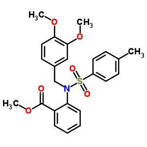 Benzoic acid,2-[[(3,4-dimethoxyphenyl)methyl][(4-methylphenyl)sulfonyl]amino]-, methyl ester Structure,23145-61-1Structure